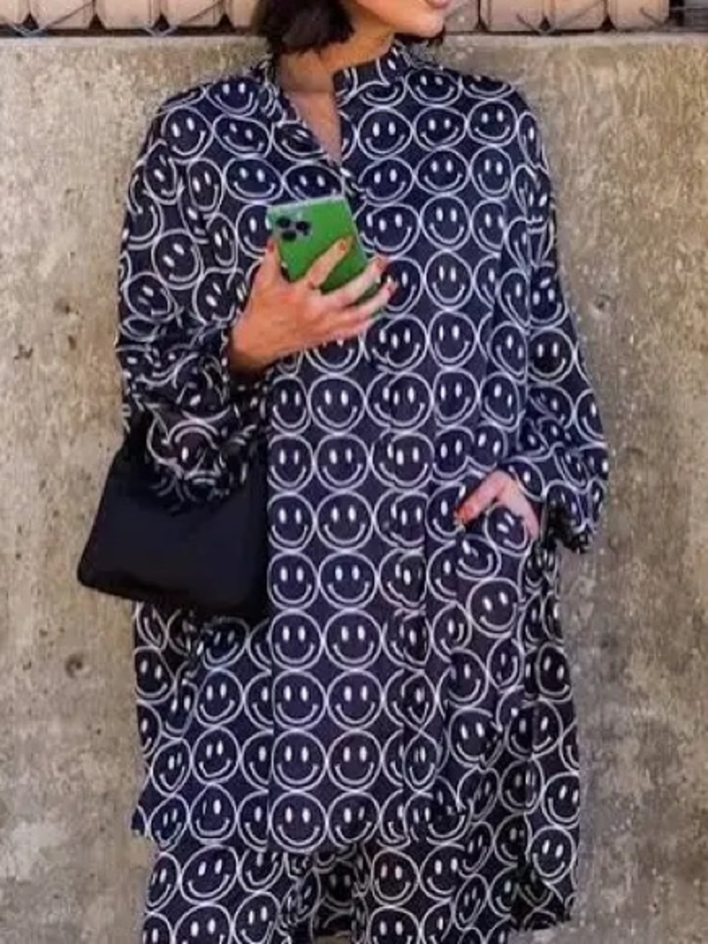 Dressed in LALA satin smiley set